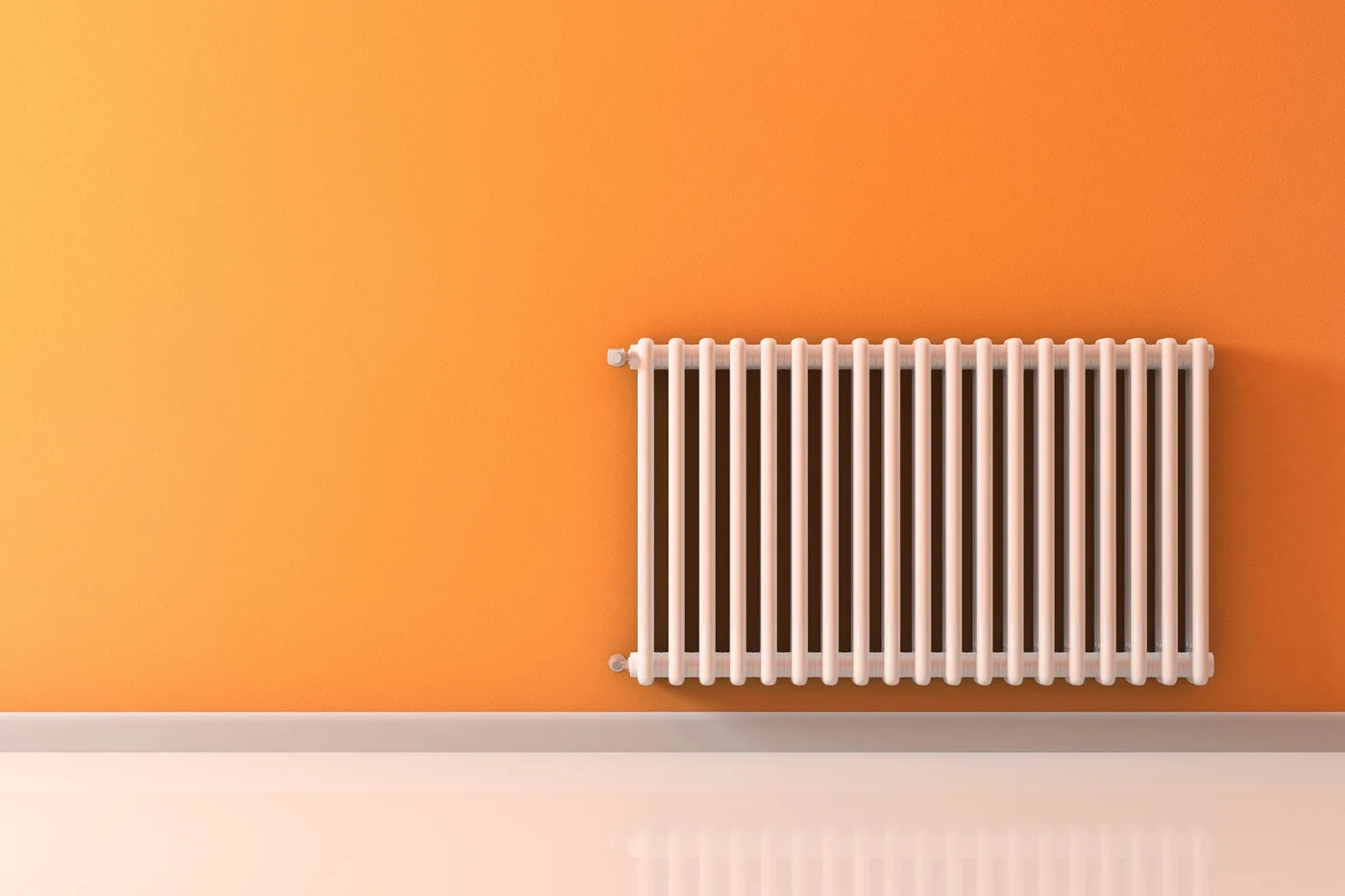 Radiateur design installé après une rénovation de chauffage à Massy